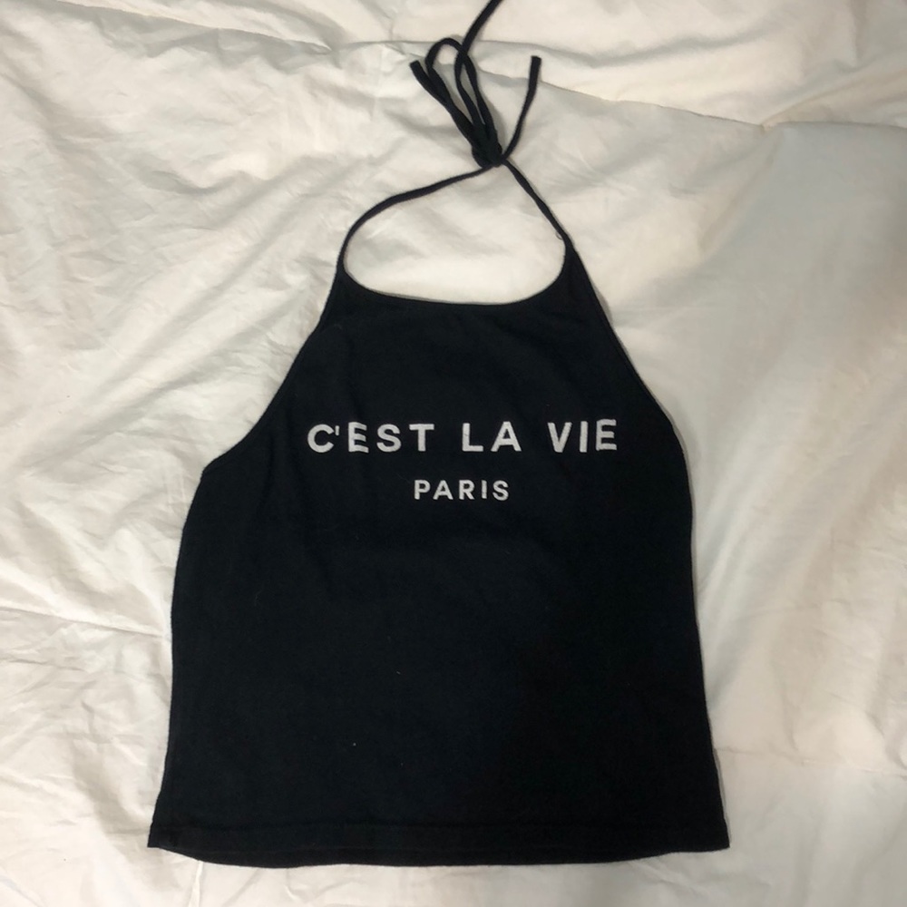 Brandy Melville black halter top tank